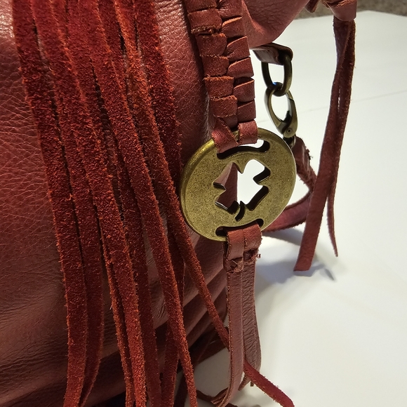 Lucky Brand red wine crossbody. - Picture 8 of 16